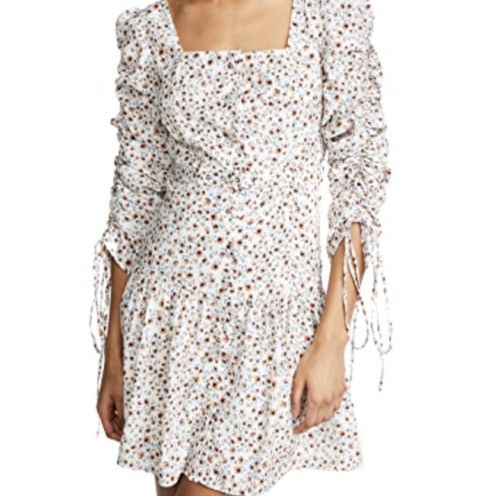 NWT NICHOLAS RUCHED SLEEVE BTTN FRONT DRESS 0 - Picture 4 of 13